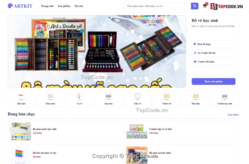 web bán dụng cụ,bán web,vẽ